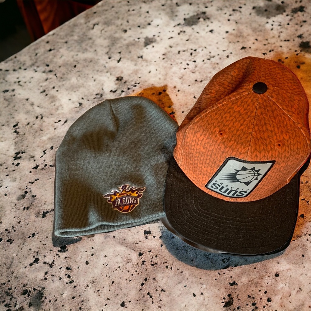 NBA Phoenix Suns cap and Jr Suns beanie set.